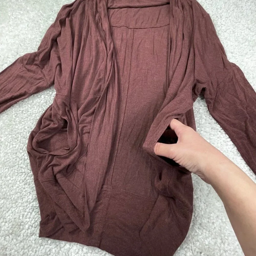 Prana Foundation Munra Wrap Cardigan Sweater Brown Womens XL